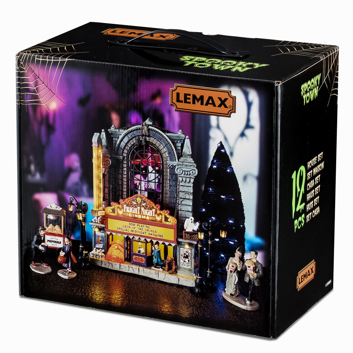 lemax-fright-night-cinema-set-cin-ma-hant-spooky-town image 2