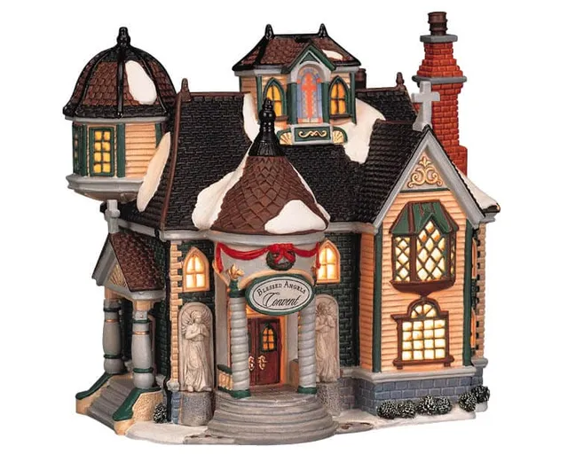 lemax-blessed-angels-convent-couvent-miniature-lumineux-village-no-l image 1