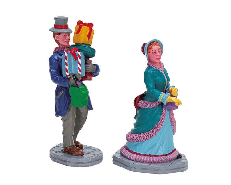 lemax-out-shopping-figurines-shopping-miniature image 1
