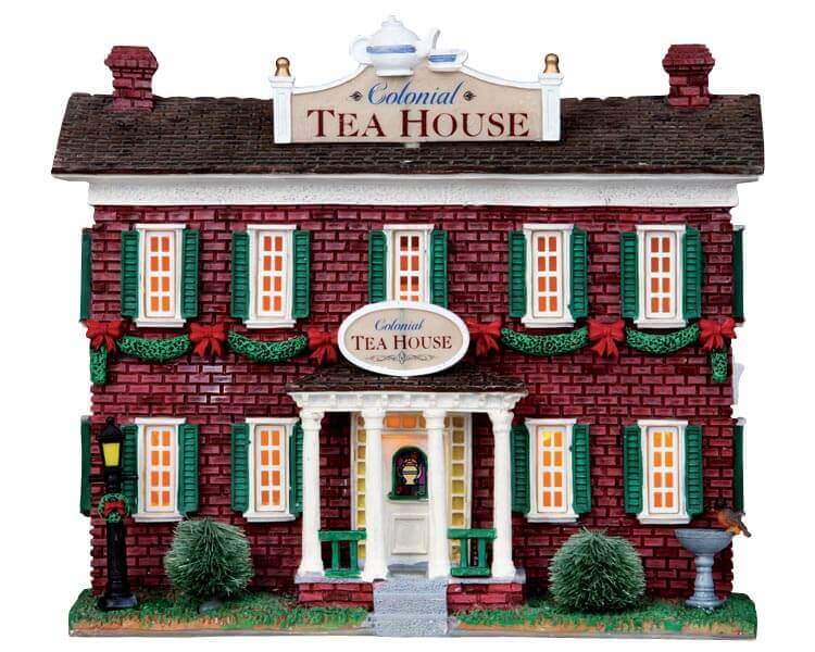 lemax-colonial-tea-house-maison-de-th-miniature-lumineuse image 1