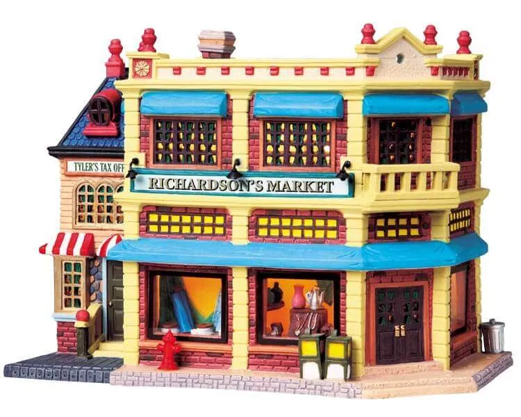 lemax-richardson-s-market-maison-miniature-lumineuse-village-de-no-l image 1