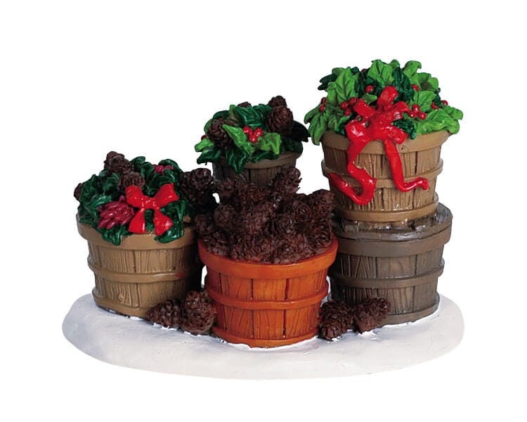 lemax-pinecones-holly-d-cor-miniature-pommes-de-pin-et-houx image 1