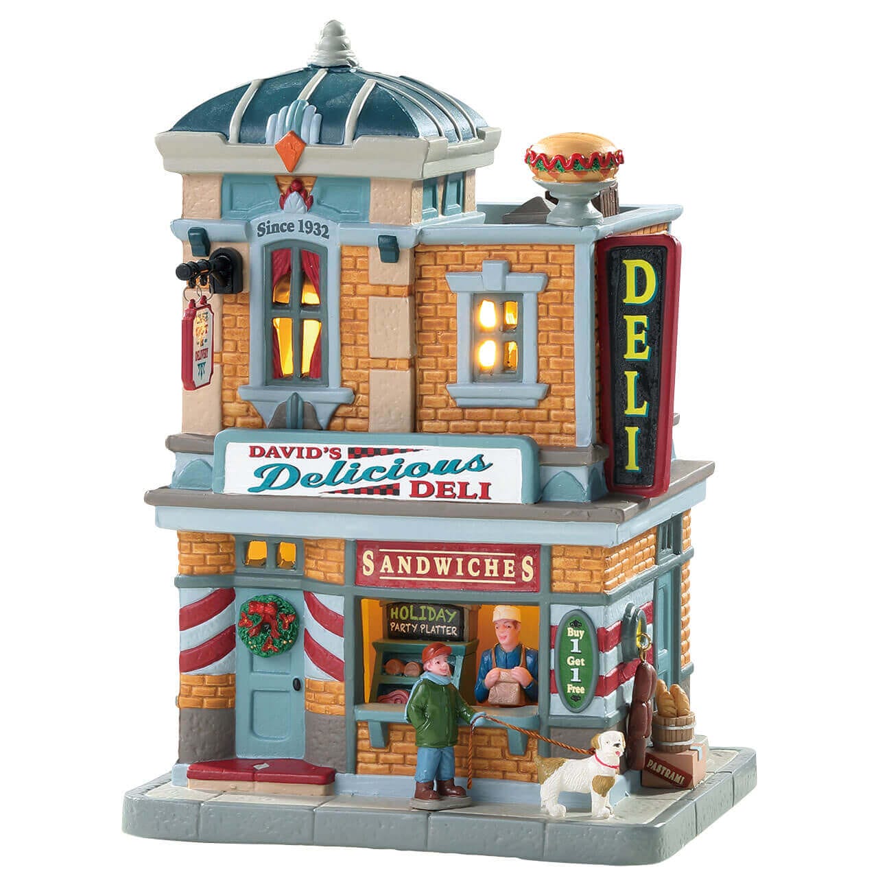 lemax-davids-deli-village-miniature-lumineux image 4