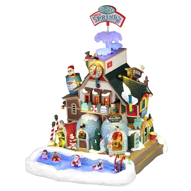 lemax-santa-s-hot-springs-oasis-b-timent-lumineux-santa-s-wonderland image 1