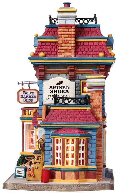 lemax-bob-s-barber-shop-the-shoe-shiner-b-timent-miniature image 3