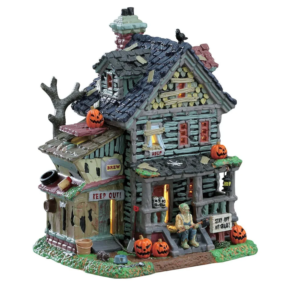 lemax-creepy-neighborhood-house-maison-hant-e-miniature-lumineuse image 1