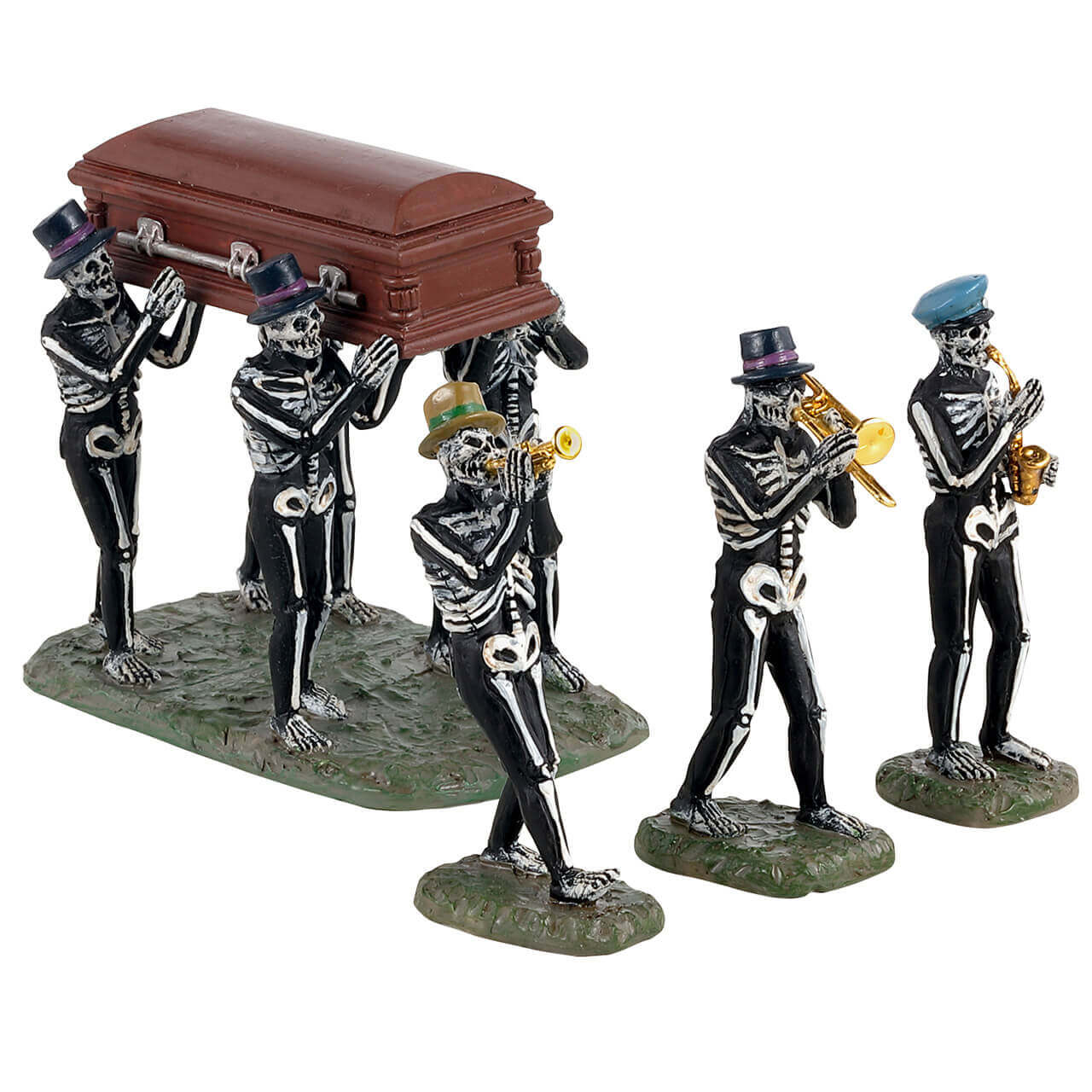 lemax-jazz-funeral-set-4-pi-ces-fanfare-squelettes-spooky-town image 5