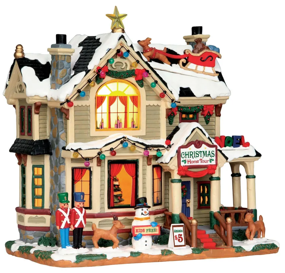 lemax-christmas-home-tour-maison-de-no-l-lumineuse image 1