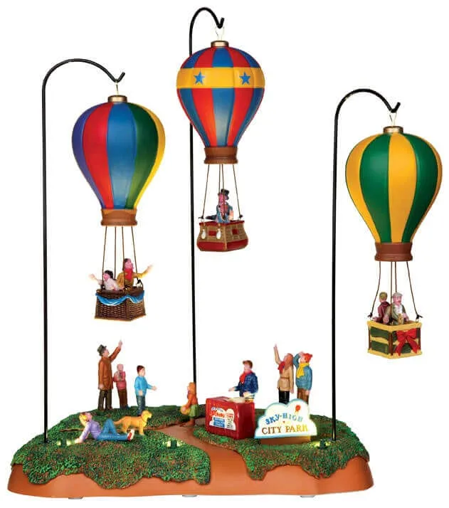 lemax-sky-high-park-set-of-7-parc-et-ballons-lumineux image 1