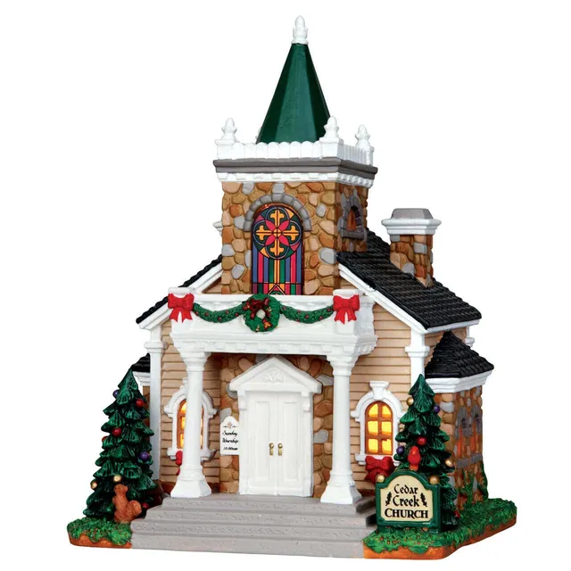 lemax-cedar-creek-church-glise-miniature-lumineuse-de-no-l image 1