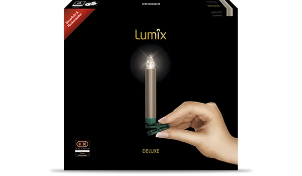 krinner-lumix-deluxe-cashmere-base-10-bougies-led-sapin image 1