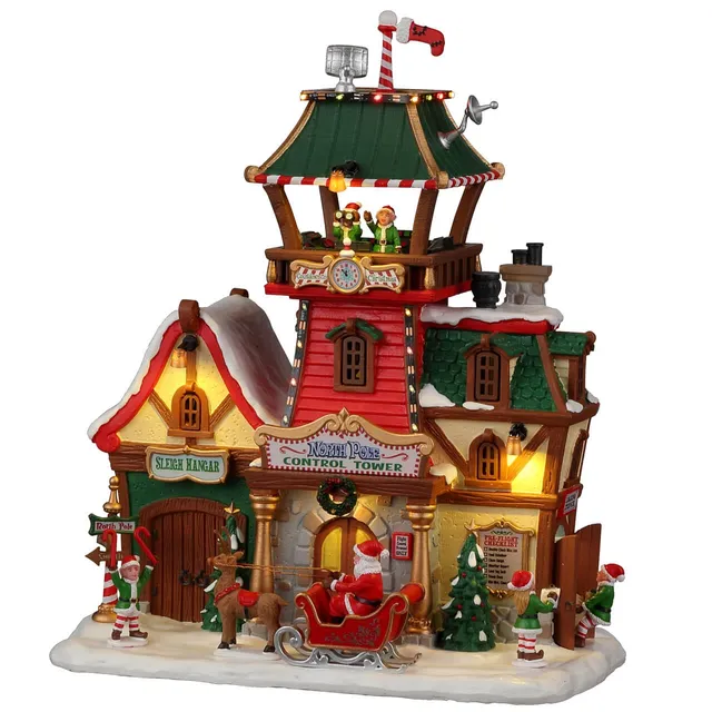 lemax-north-pole-control-tower-b-timent-lumineux-tour-de-contr-le-santa-s-wonder image 1