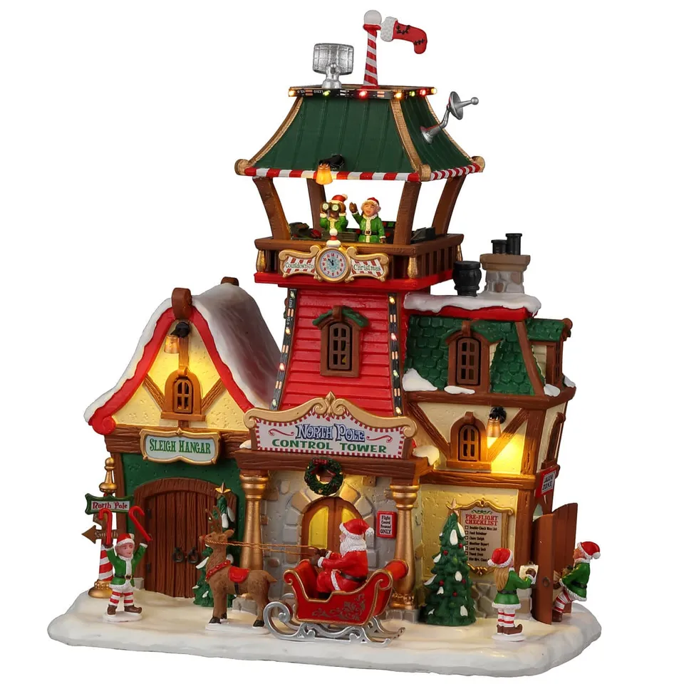 lemax-north-pole-control-tower-b-timent-lumineux-tour-de-contr-le-santa-s-wonder image 1