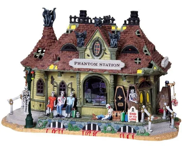 lemax-phantom-station-b-timent-miniature-spooky-town image 1