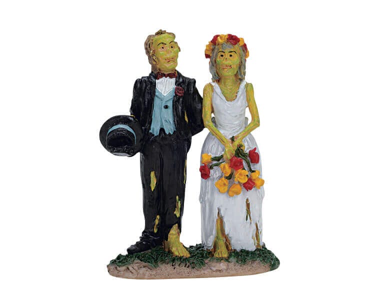 lemax-zombie-bride-groom-figurines-mari-s-spooky-town image 2