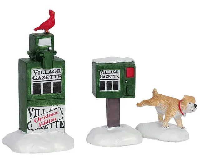 lemax-newspaper-box-bo-te-journaux-miniature-pour-village-de-no-l image 1