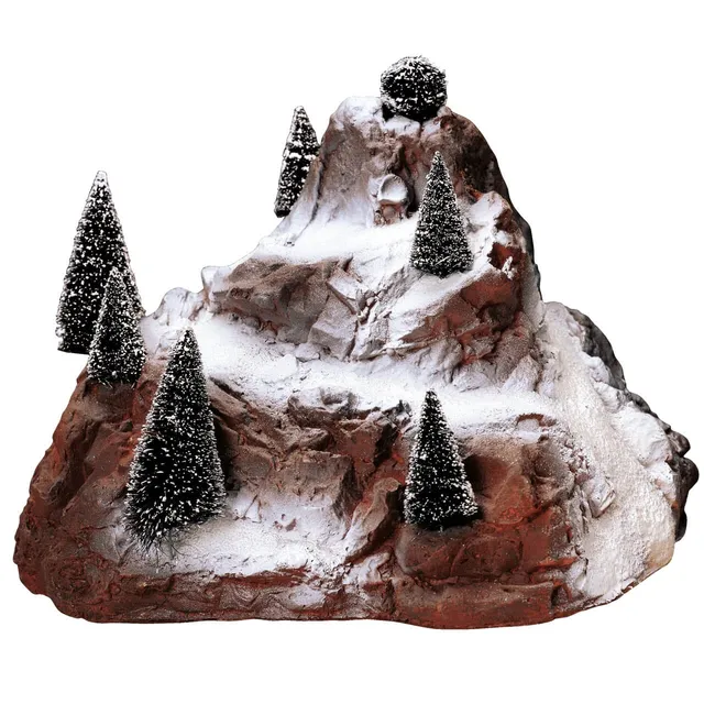 lemax-village-mountain-plateforme-d-cor-8-sapins-miniatures image 1