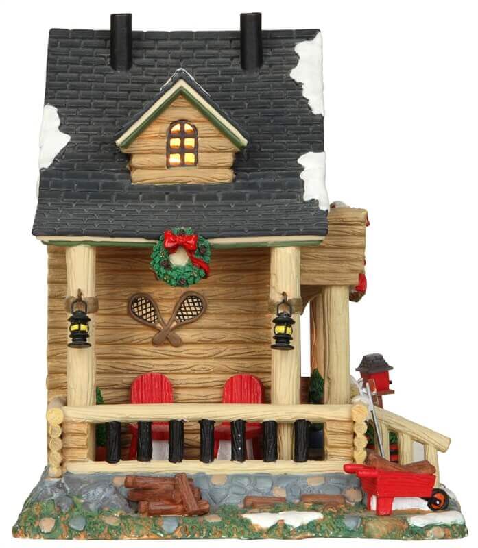 lemax-hidden-hills-cabin-cabane-de-village-de-no-l-lumineuse image 3