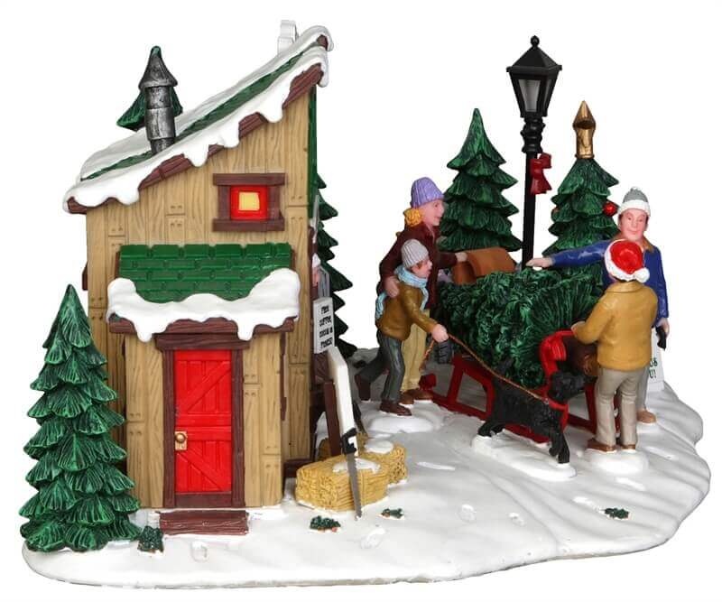 lemax-kris-s-christmas-tree-farm-ferme-sapins-miniature image 2