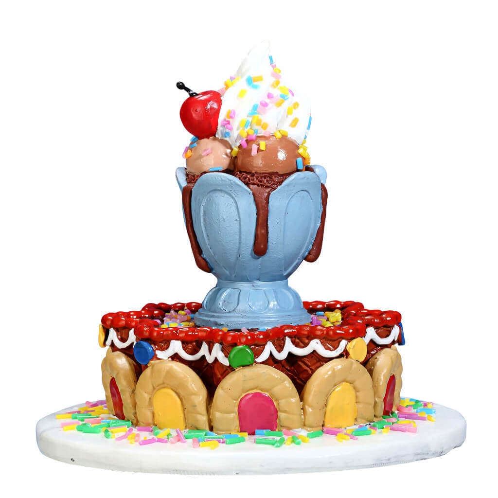 lemax-sundae-fountain-fontaine-glaces-miniature-sugar-n-spice image 3