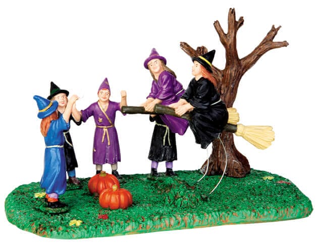 lemax-broom-race-figurine-course-de-balais-spooky-town image 1