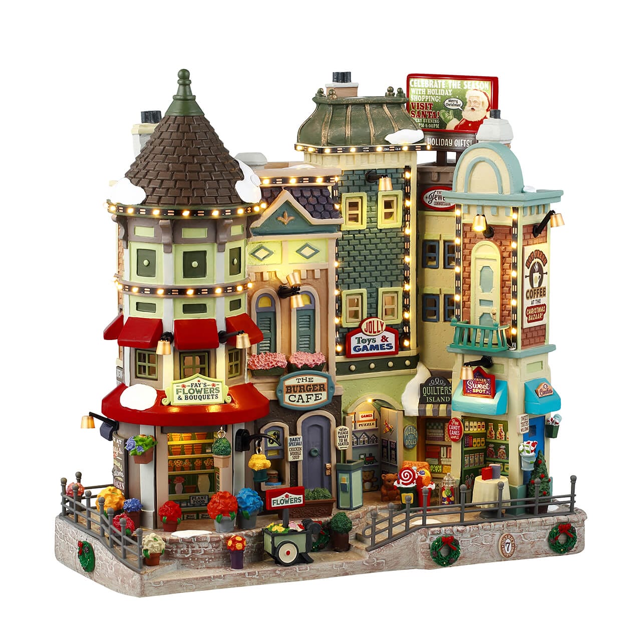 lemax-jingle-bell-bazaar-b-timent-miniature-lumineux-caddington-village image 1