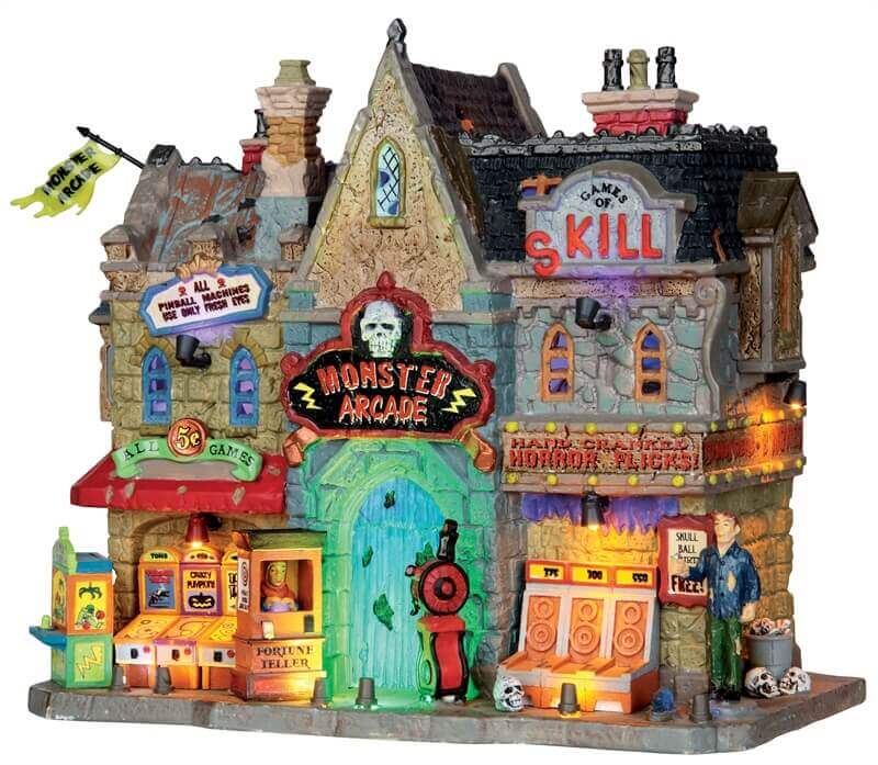 lemax-monster-arcade-b-timent-lumineux-spooky-town-halloween image 1