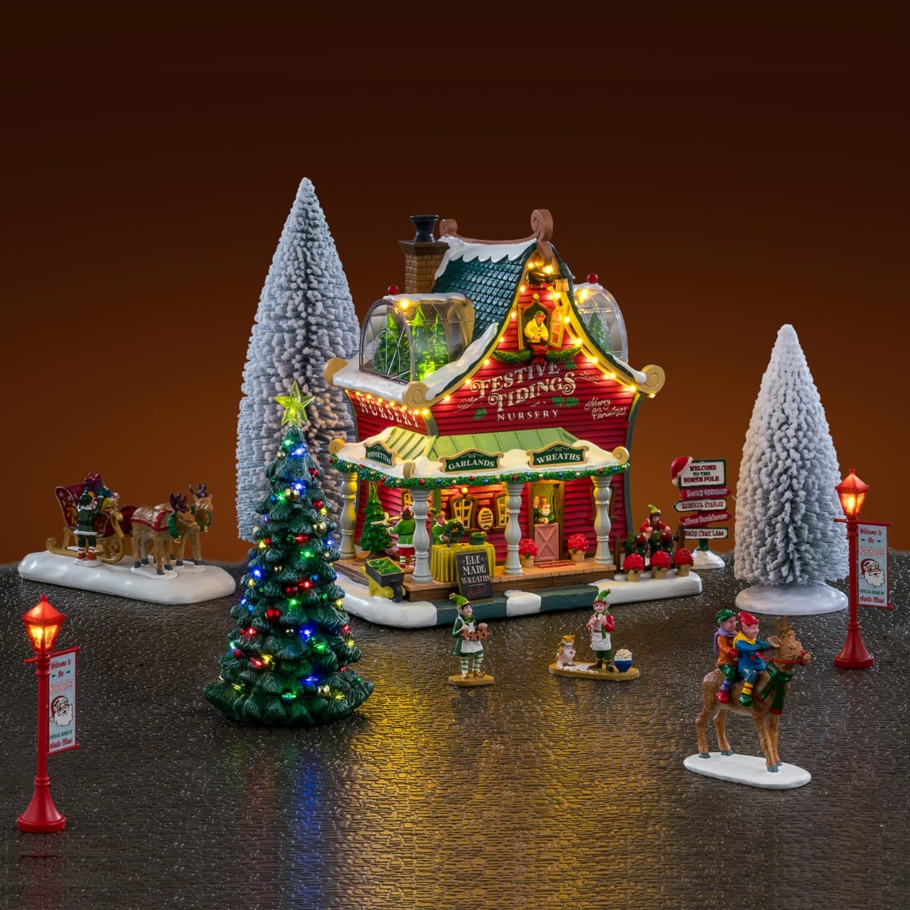 lemax-festive-tidings-nursery-set-village-de-no-l-lumineux-santa-s-wonderland image 1