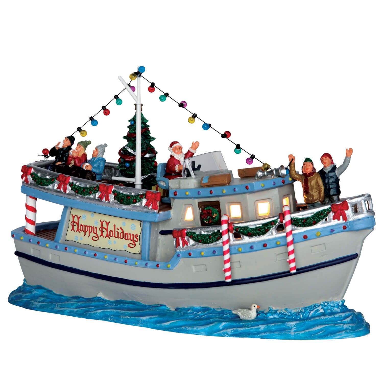 lemax-the-yule-tide-yacht-bateau-de-no-l-lumineux-miniature image 1