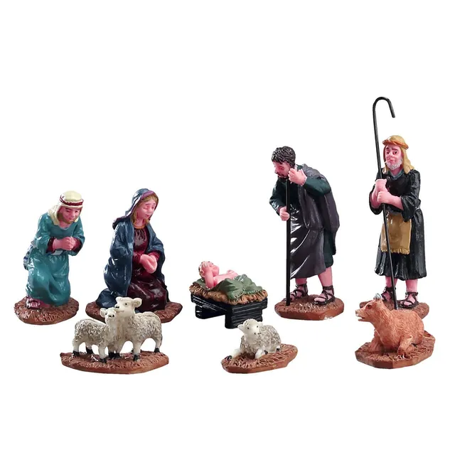 lemax-nativity-figurines-set-of-8-cr-che-de-no-l-miniature-8-pi-ces image 1
