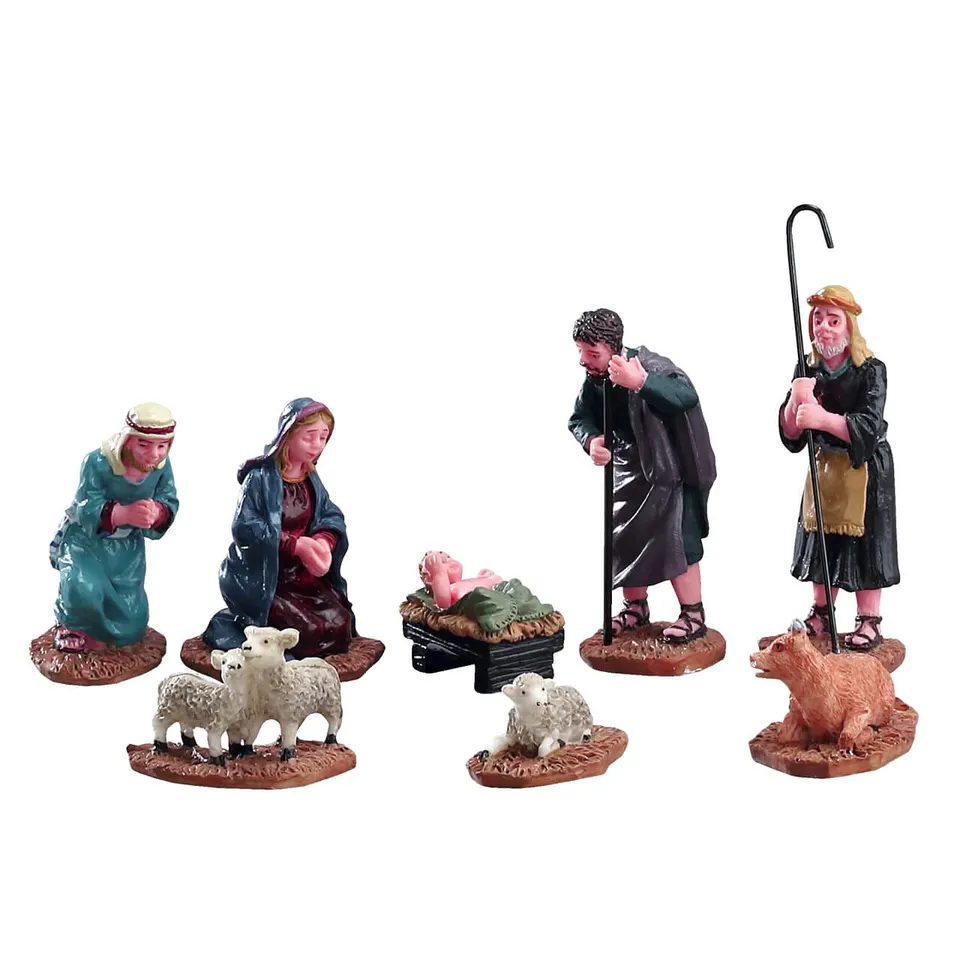 lemax-nativity-figurines-set-of-8-cr-che-de-no-l-miniature-8-pi-ces image 1