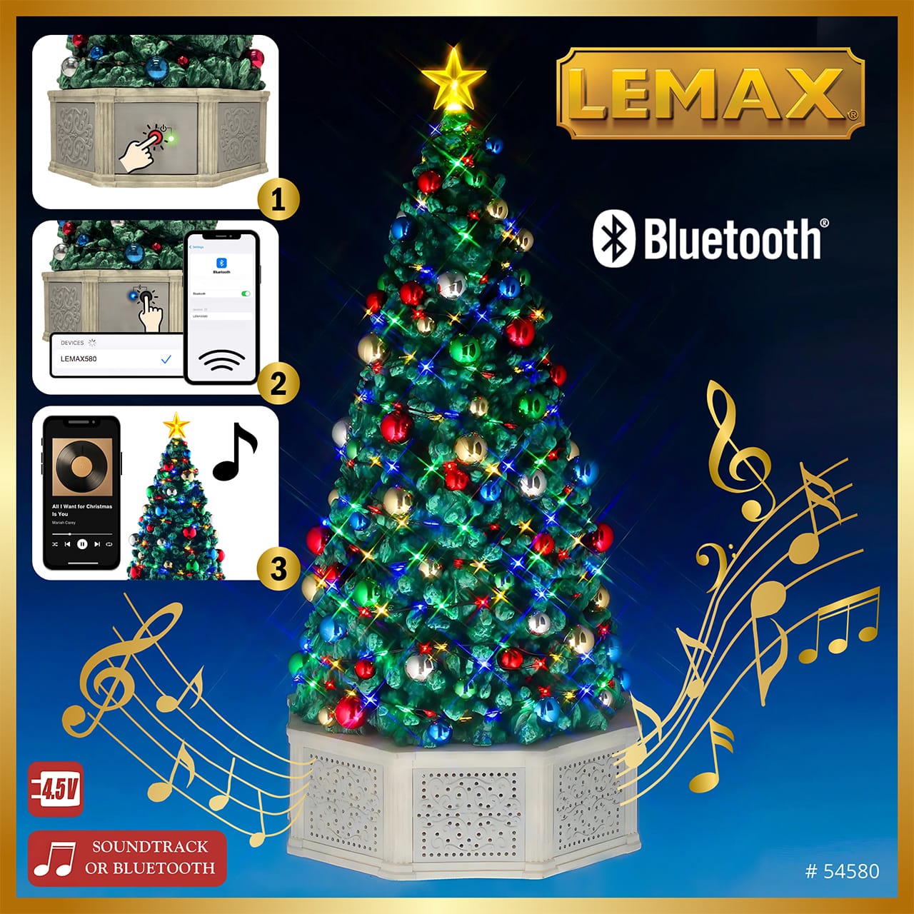lemax-musical-tree-sapin-de-no-l-lumineux-bluetooth image 2