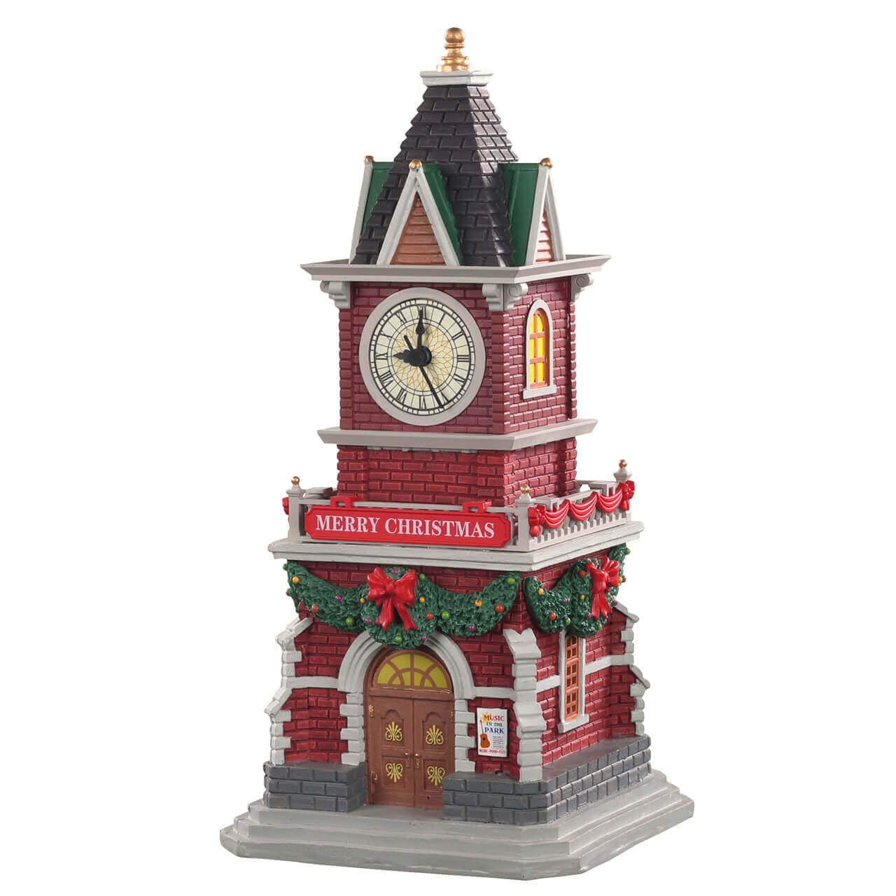 lemax-caddington-tannenbaum-clock-tower-tour-horloge image 2