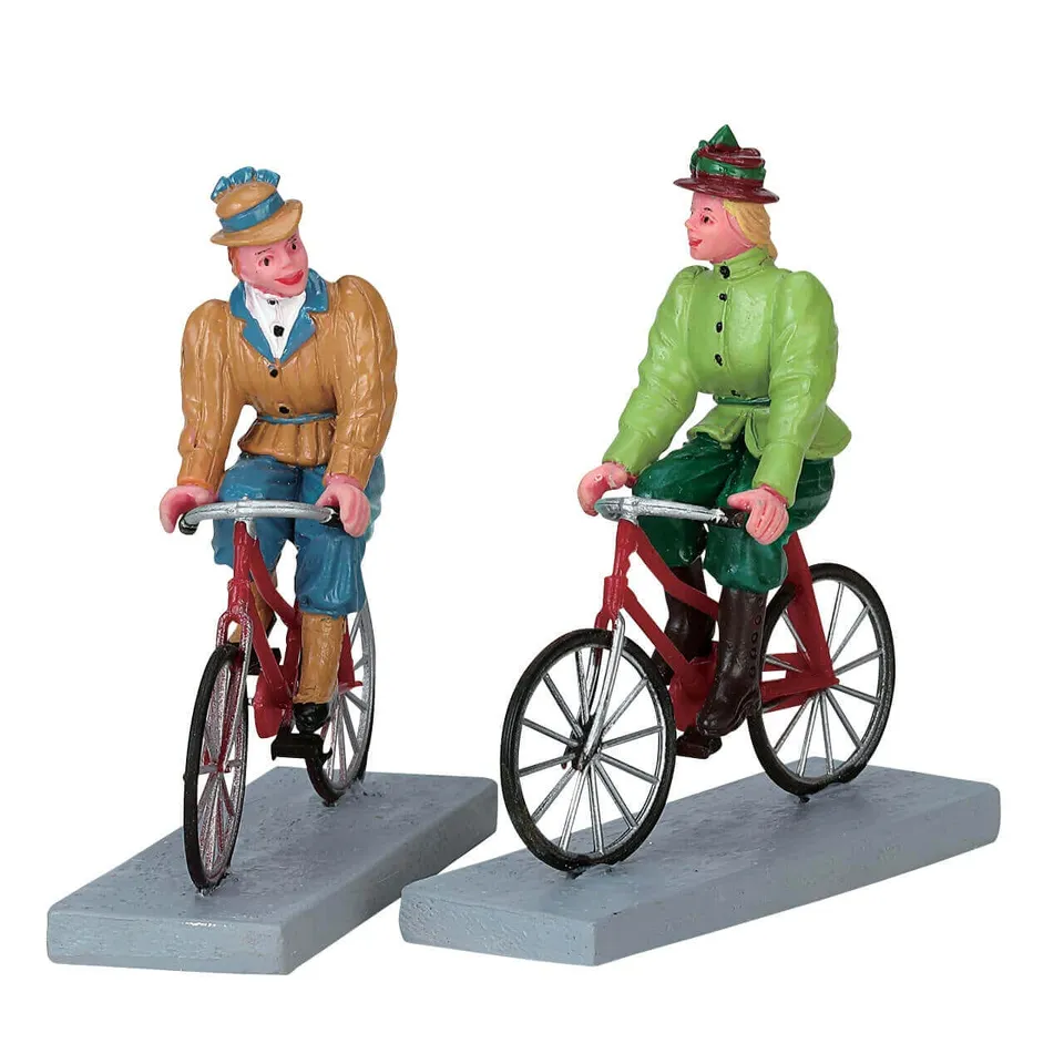 lemax-bloomers-and-bicycles-set-of-2-figurines-caddington image 1