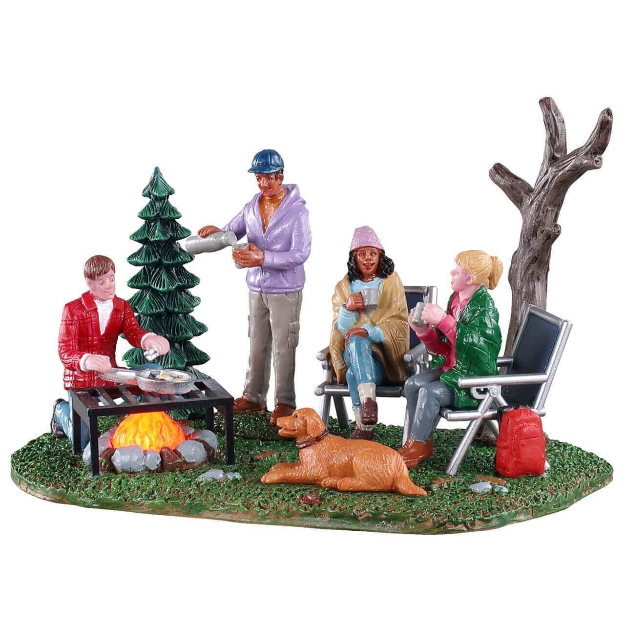lemax-camping-couples-figurine-campeurs-et-feu-de-camp image 5