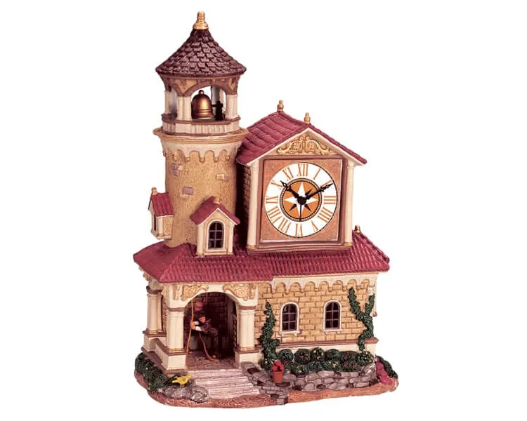lemax-tuscany-bell-tower-clocher-toscan-pour-village-de-no-l image 1