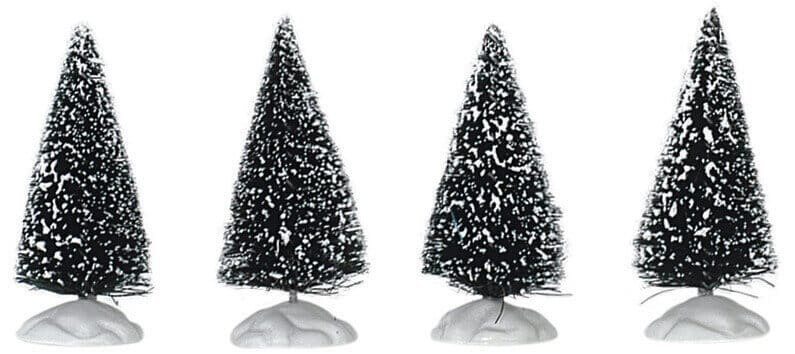 lemax-bristle-tree-lot-de-4-sapins-miniatures-5-cm image 2