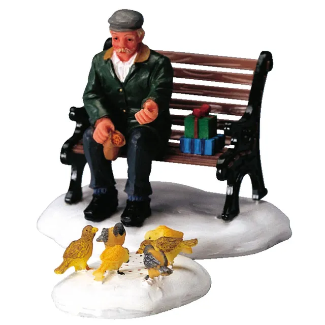 lemax-feeding-pigeons-set-of-2-figurines-village-miniature image 1