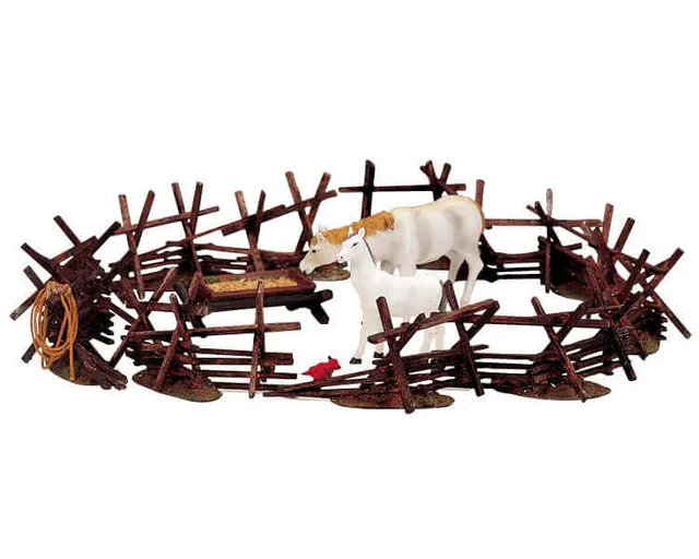 lemax-split-rail-fence-cl-ture-rustique-village-de-no-l image 1