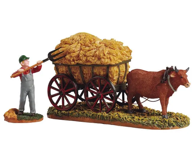 lemax-pitching-hay-figurine-fermier-au-foin-miniature image 1