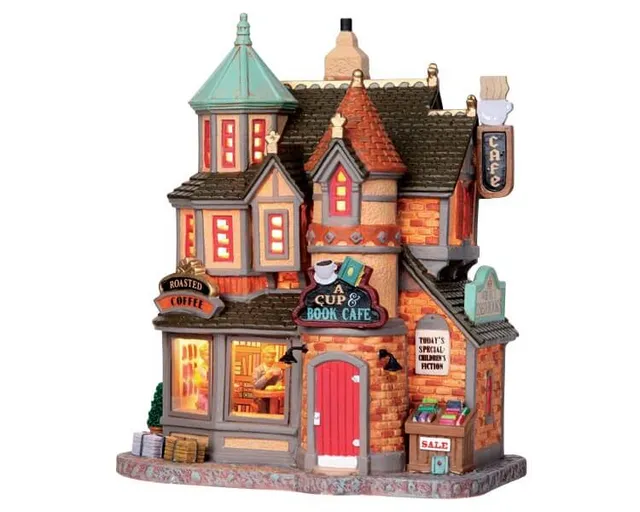 lemax-a-cup-book-cafe-caf-miniature-lumineux-village-de-no-l image 1