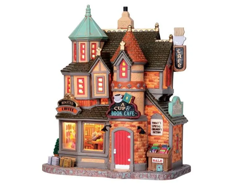 lemax-a-cup-book-cafe-caf-miniature-lumineux-village-de-no-l image 1