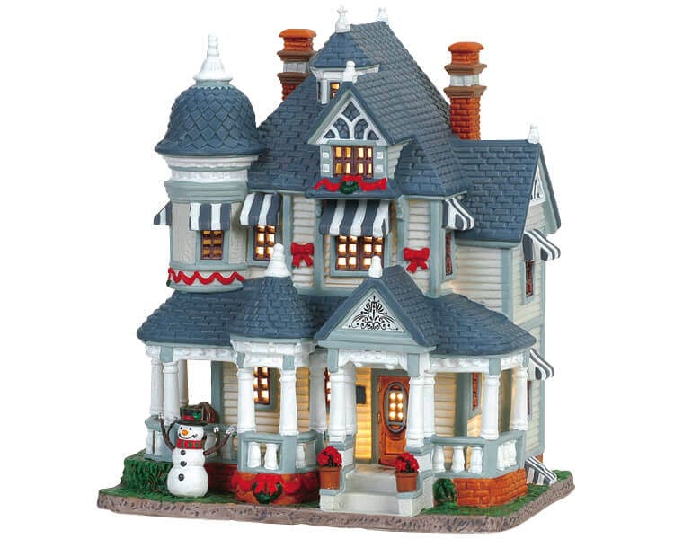 lemax-harlow-manor-maison-de-village-miniature-lumineuse image 1
