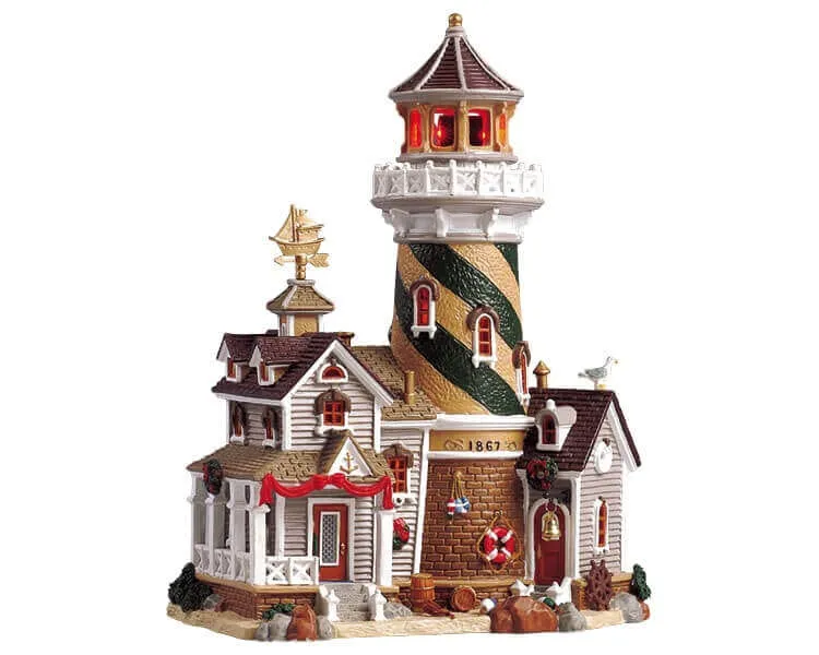 lemax-schooner-point-lighthouse-phare-lumineux-village-miniature image 1