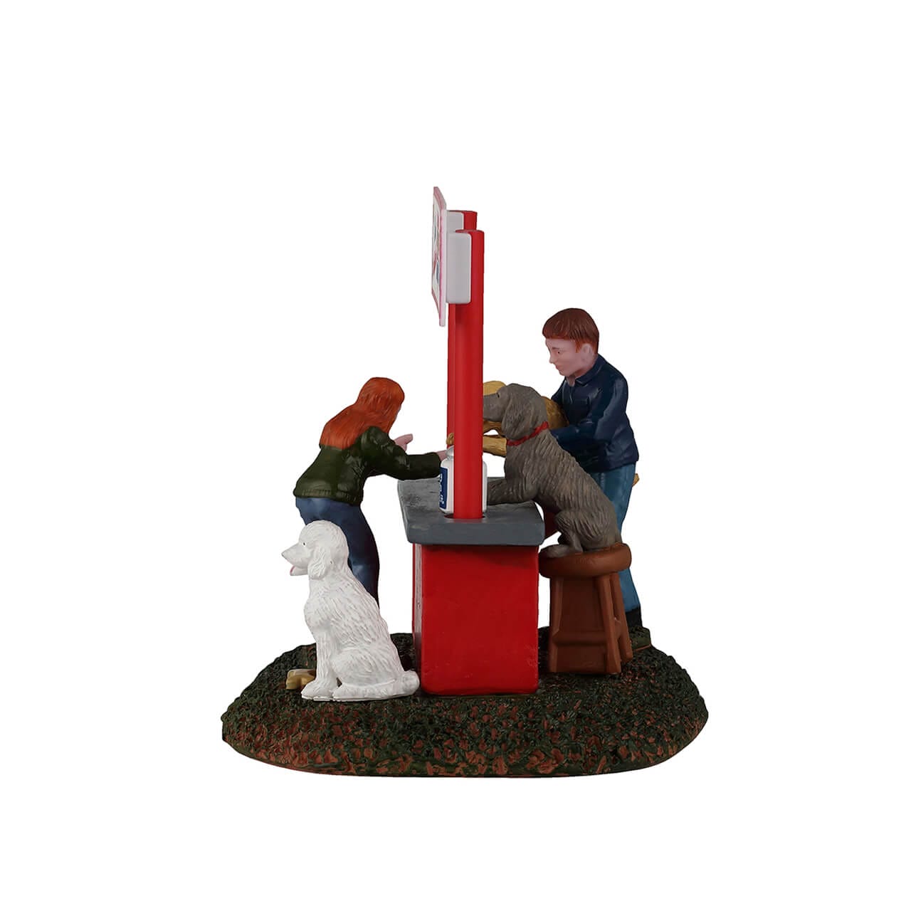 lemax-puppy-kissing-booth-stand-bisous-chiots-village-de-no-l image 3