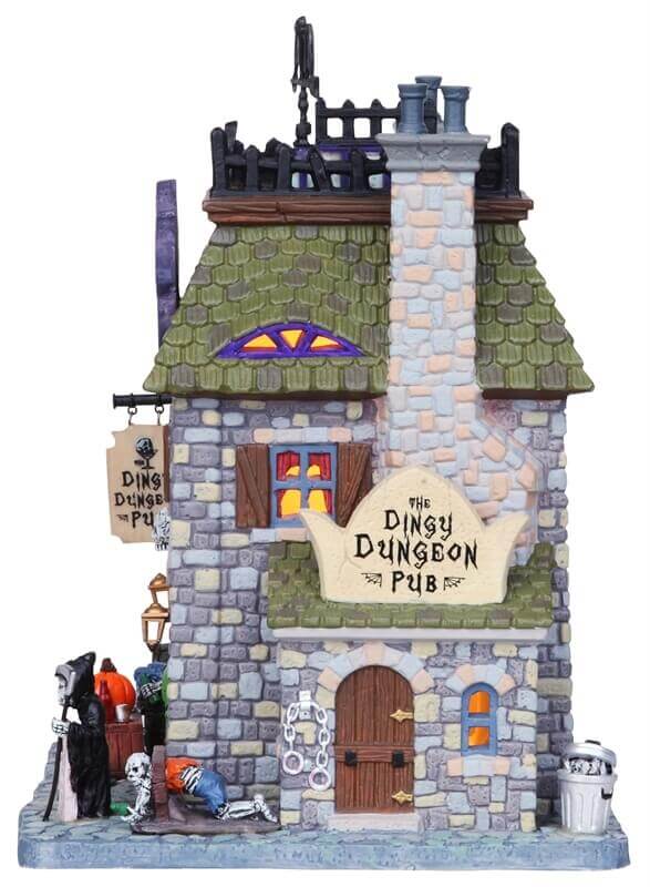 lemax-the-dingy-dungeon-pub-pub-hant-miniature-spooky-town image 2