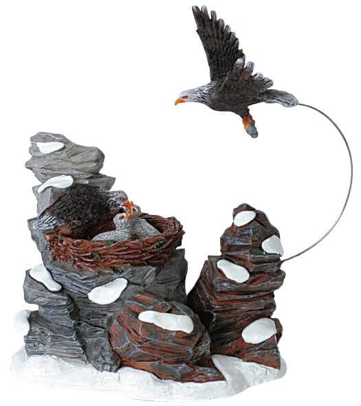 lemax-eagles-feeding-figurine-aigles-miniature-village image 1