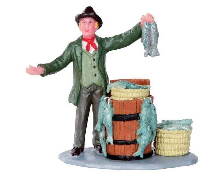 lemax-fishmonger-marchand-de-poisson-figurine-village image 1