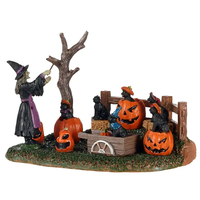 lemax-frightful-feline-choir-ch-ur-chats-halloween-lumineux image 1