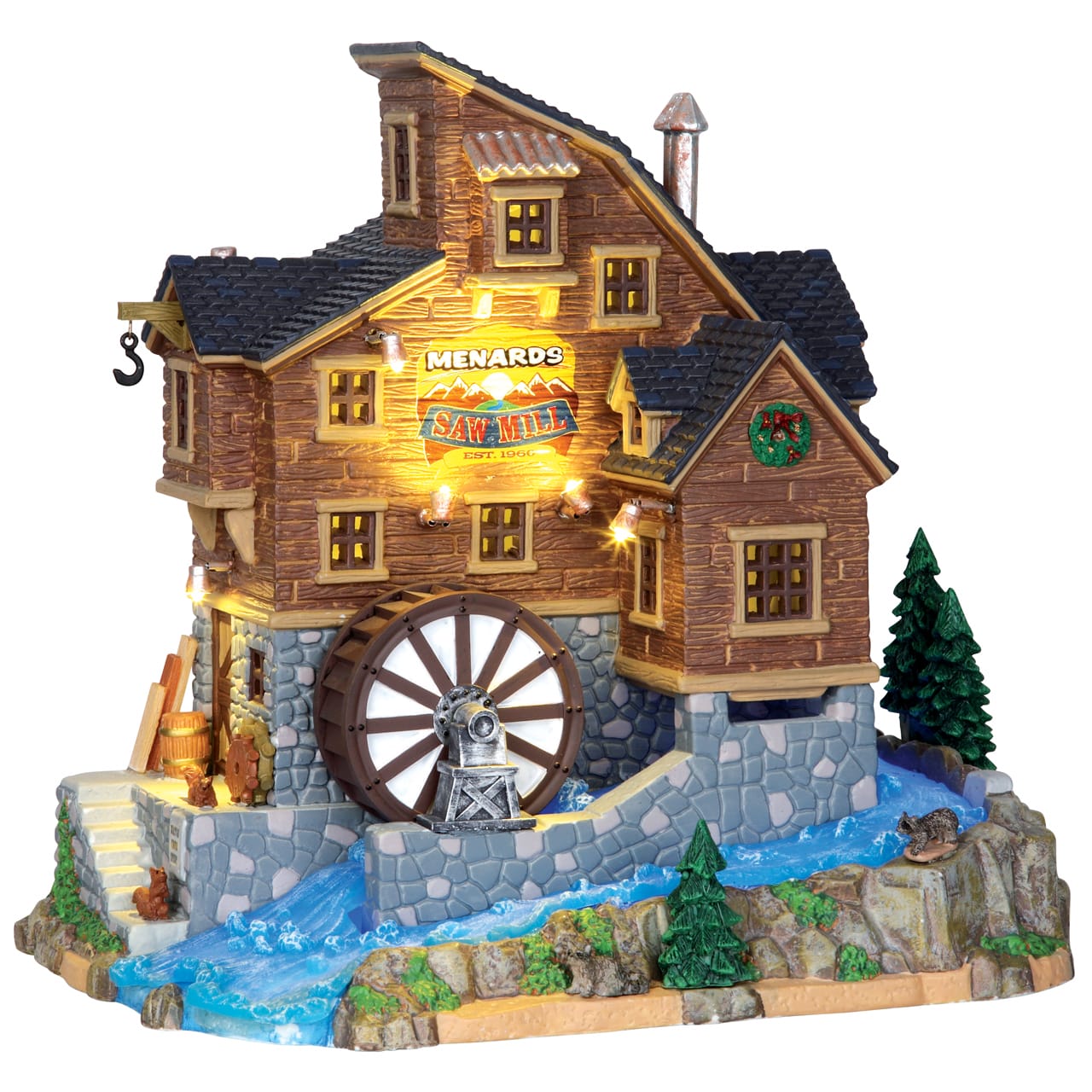 lemax-menard-s-saw-mill-scierie-village-miniature-lumineux image 1